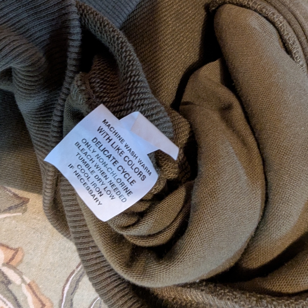 sweatshirt cardigan pockets s/m army green - Picture 6 of 7
